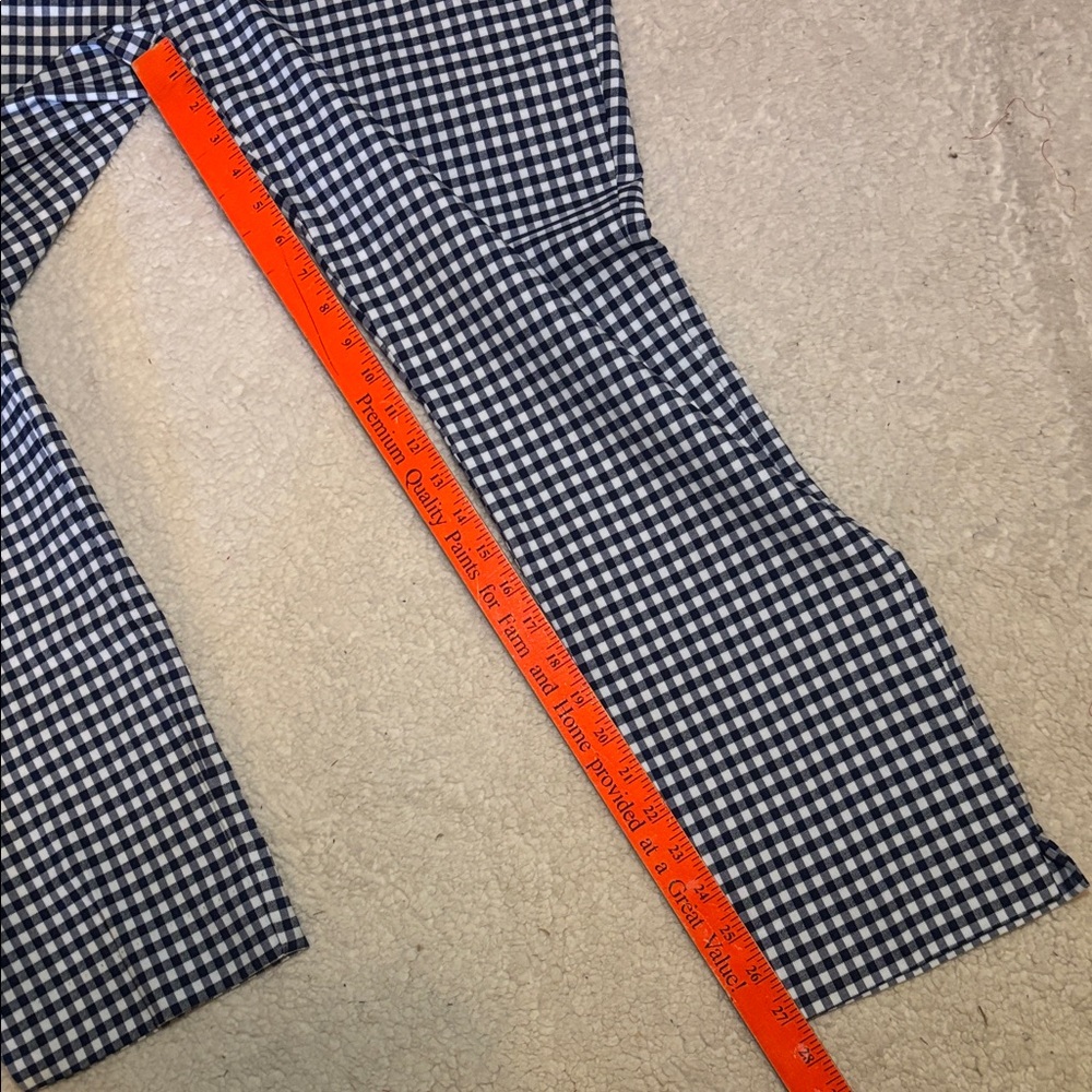 Swing Control Pull On Stretch Navy Gingham Golf P… - image 4